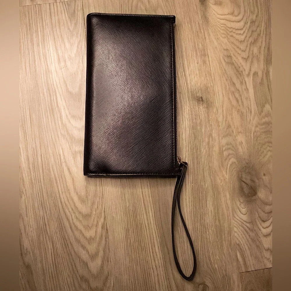 KATE SPADE black zippered wristlet wallet - Picture 3 of 3